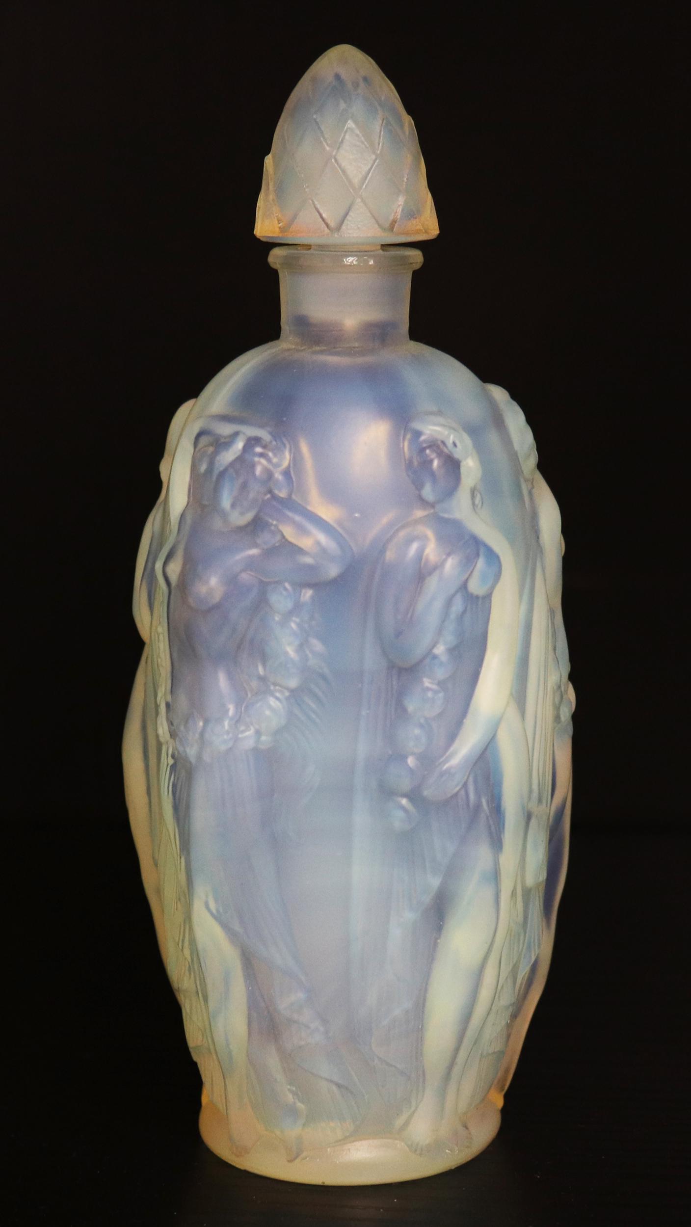 SABINO FRENCH OPALINE FOUR SEASONS PERFUME BOTTLE (1 of 2)