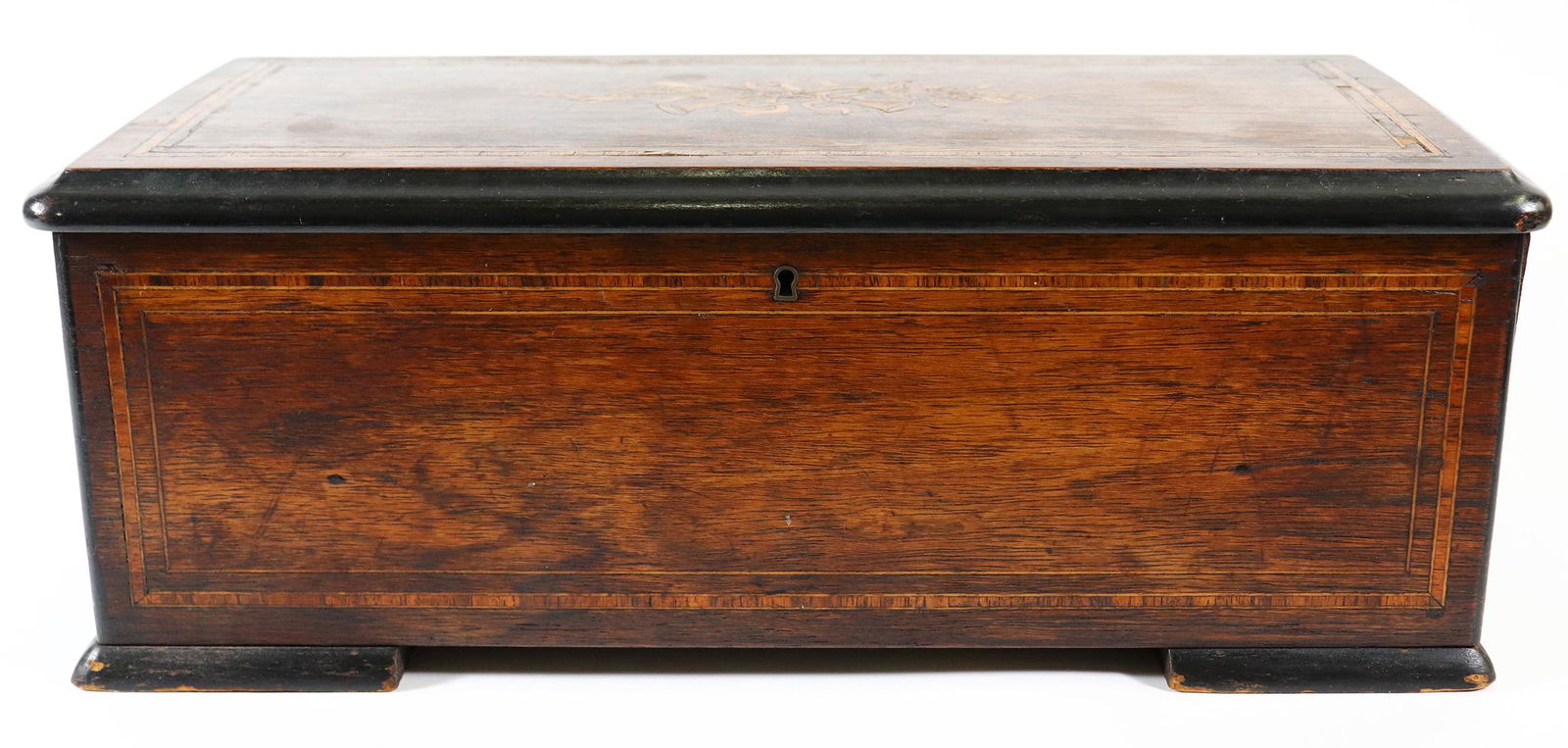 ANTIQUE INLAID WOOD SWISS MUSIC BOX (1 of 5)