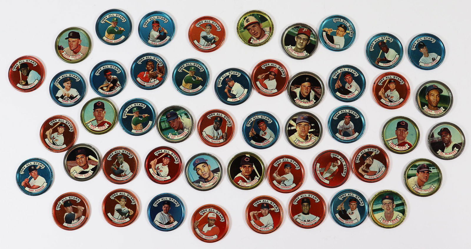 VINTAGE 1964 TOPPS BASEBALL COINS (1 of 4)