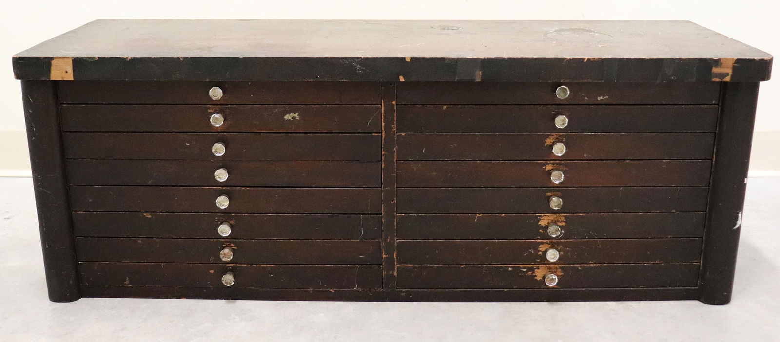 ANTIQUE PRINTERS CABINET - 18 DRAWER (1 of 3)