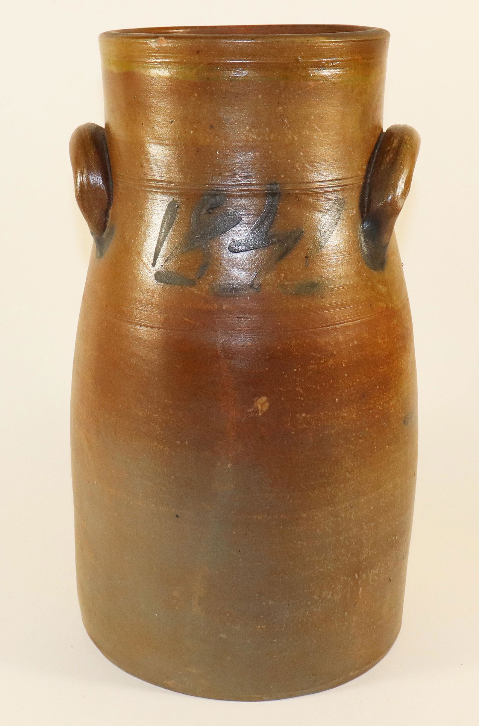 TALL 1841 STONEWARE CROCK (1 of 3)