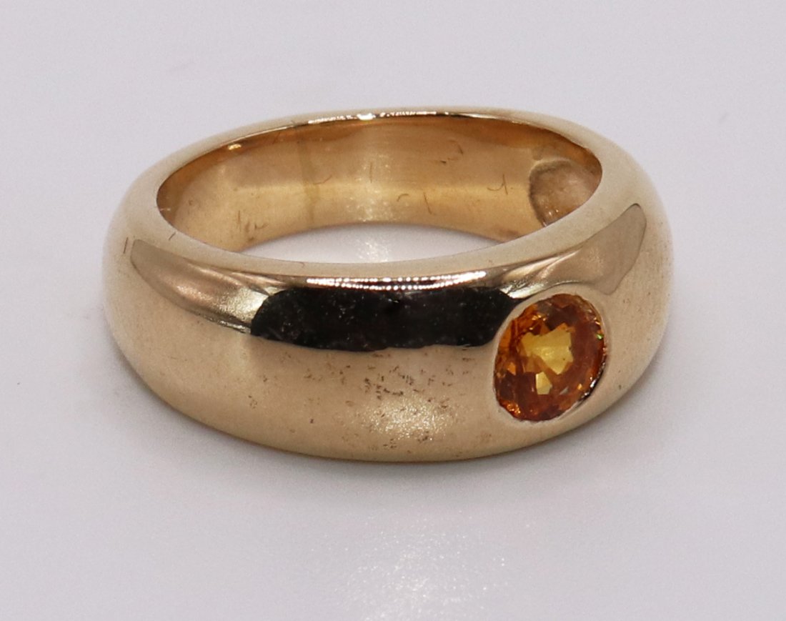 14K .60 CARAT ORANGE SAPPHIRE RING (1 of 4)