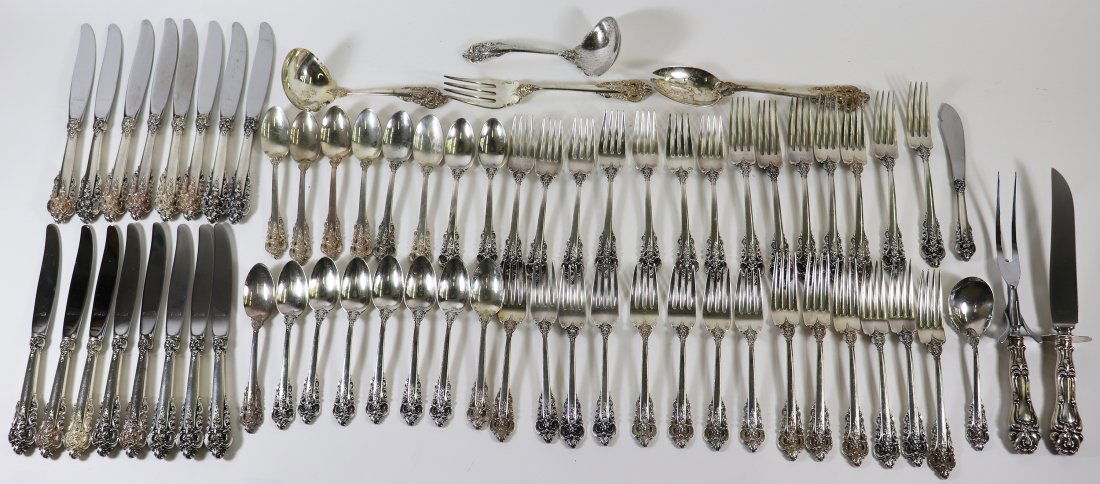 WALLACE GRANDE BAROQUE STERLING FLATWARE SET (1 of 4)