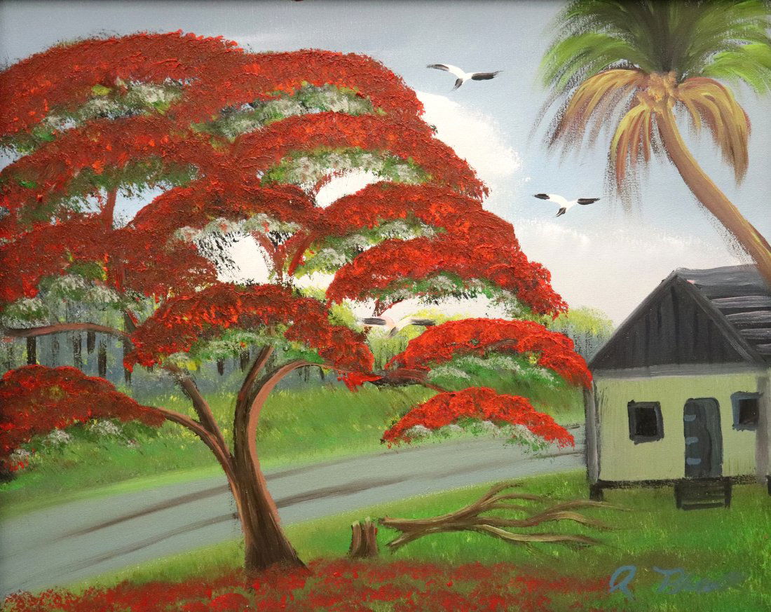 AL BLACK POINCIANA ROAD HIGHWAYMEN PAINTING (1 of 4)