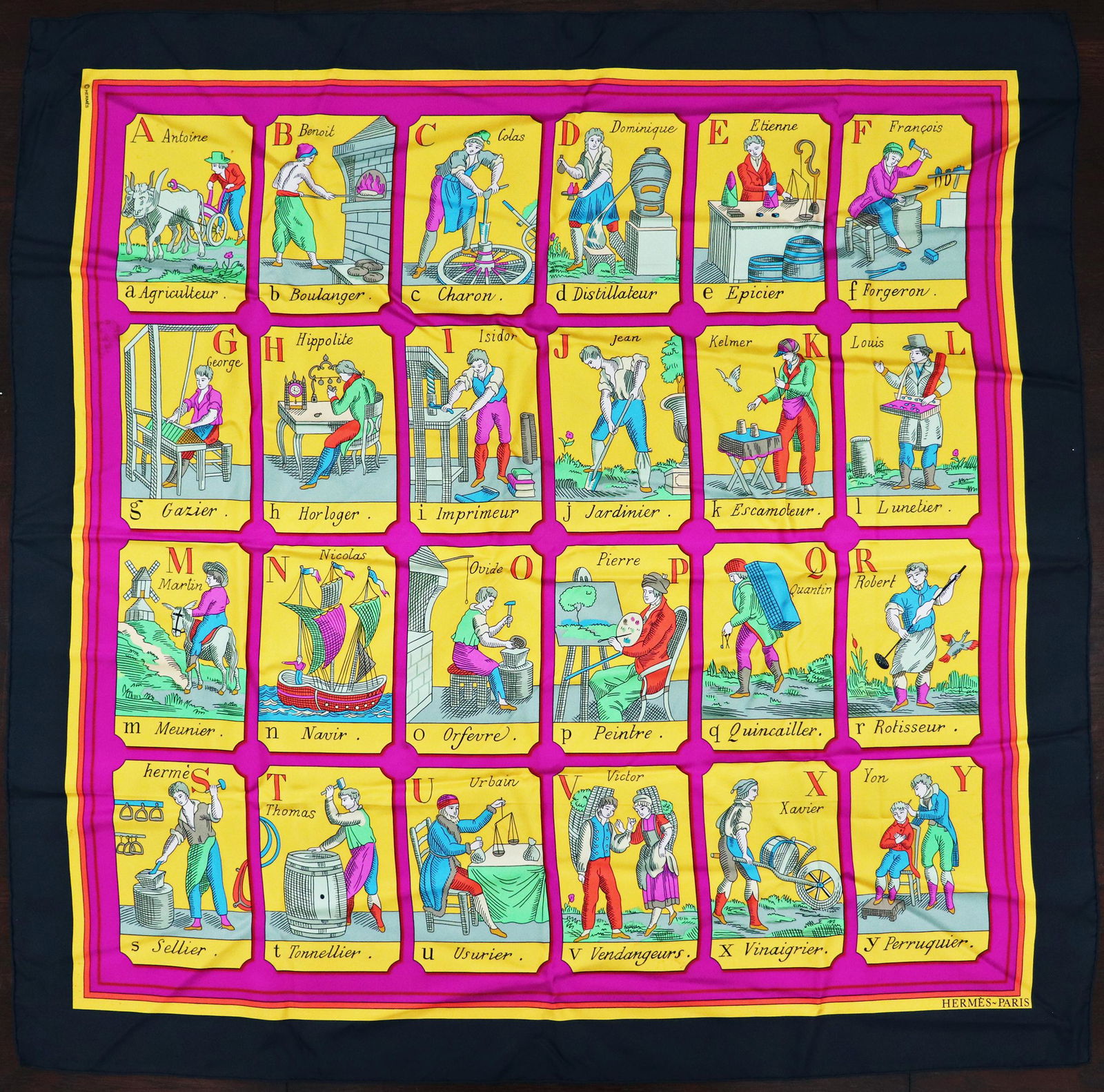 HERMES L'ALPHABET DES MERTIERS SILK SCARF (1 of 7)