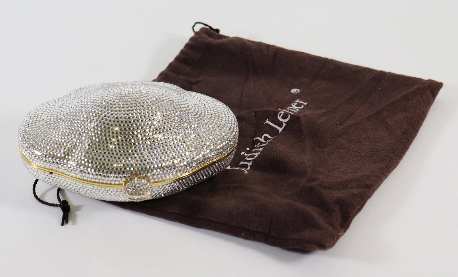 JUDITH LEIBER SWAROVSKI MINAUDIERE CLUTCH PURSE (1 of 5)