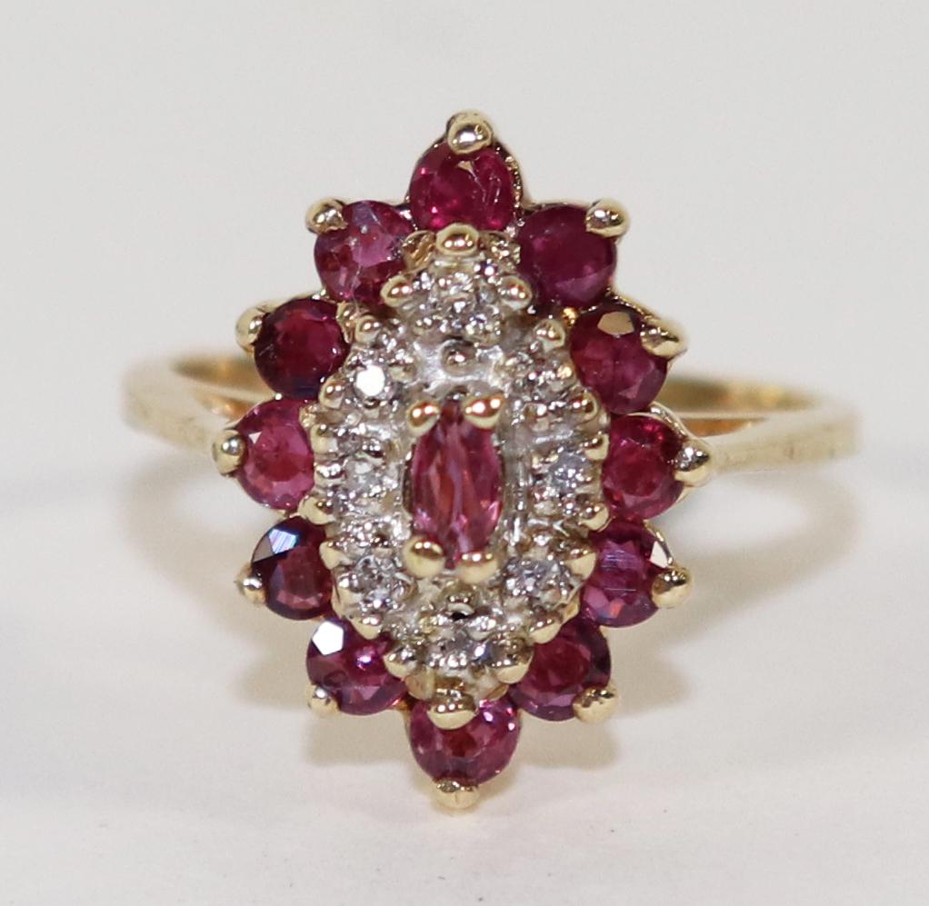 10K RUBY & DIAMOND RING (1 of 3)