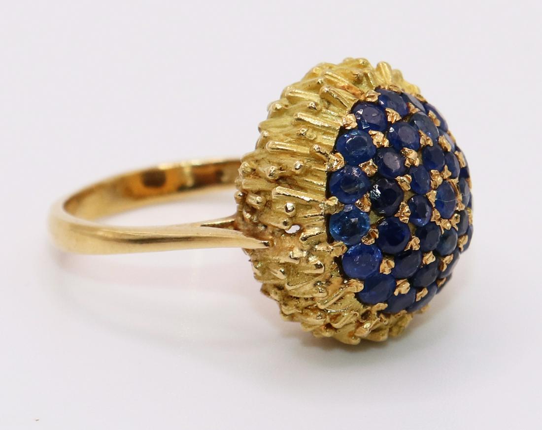 18K GOLD SAPPHIRE FLOWER RING (1 of 3)