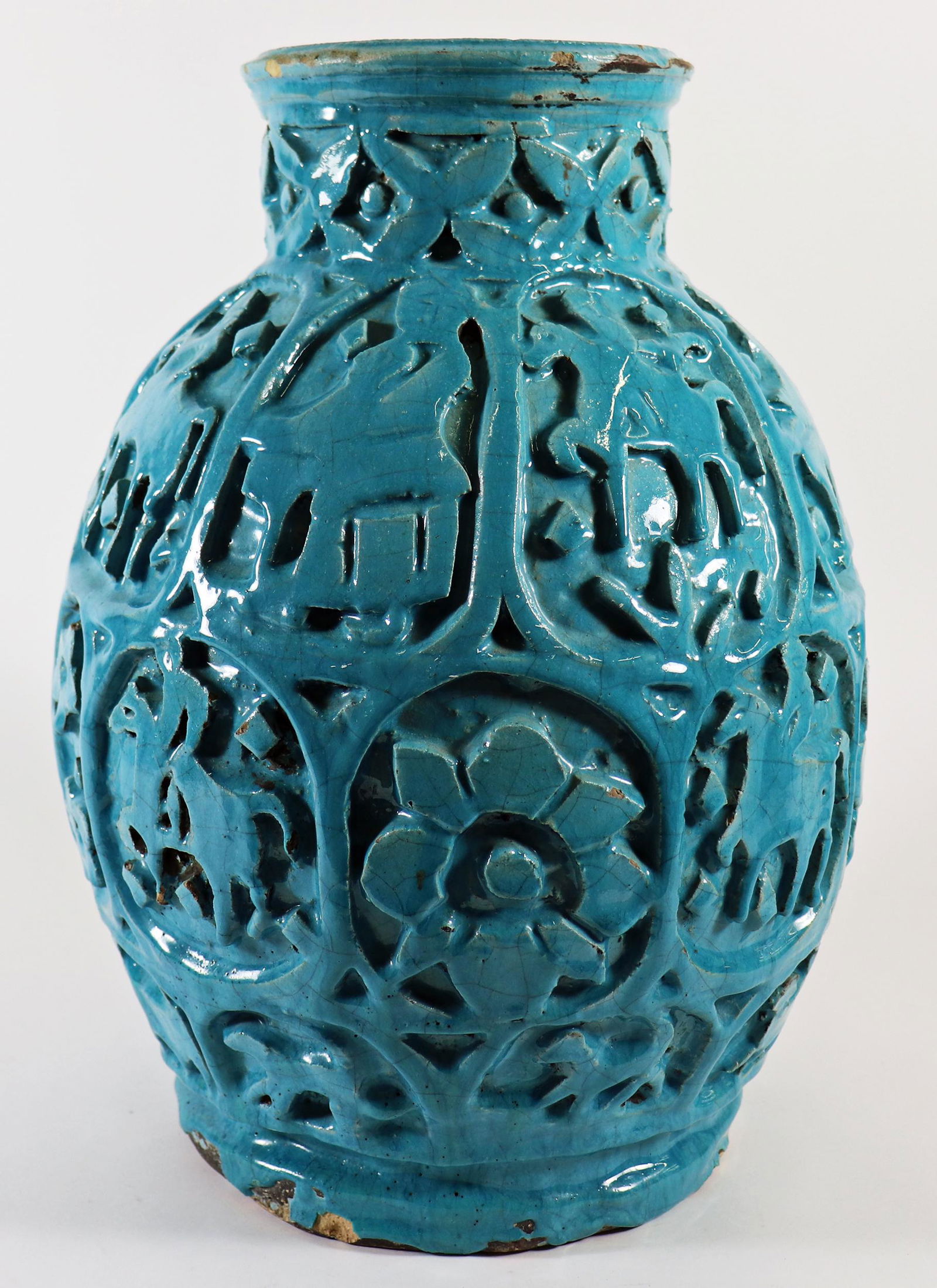 ANTIQUE MIDDLE EASTERN POTTERY VASE (1 of 4)