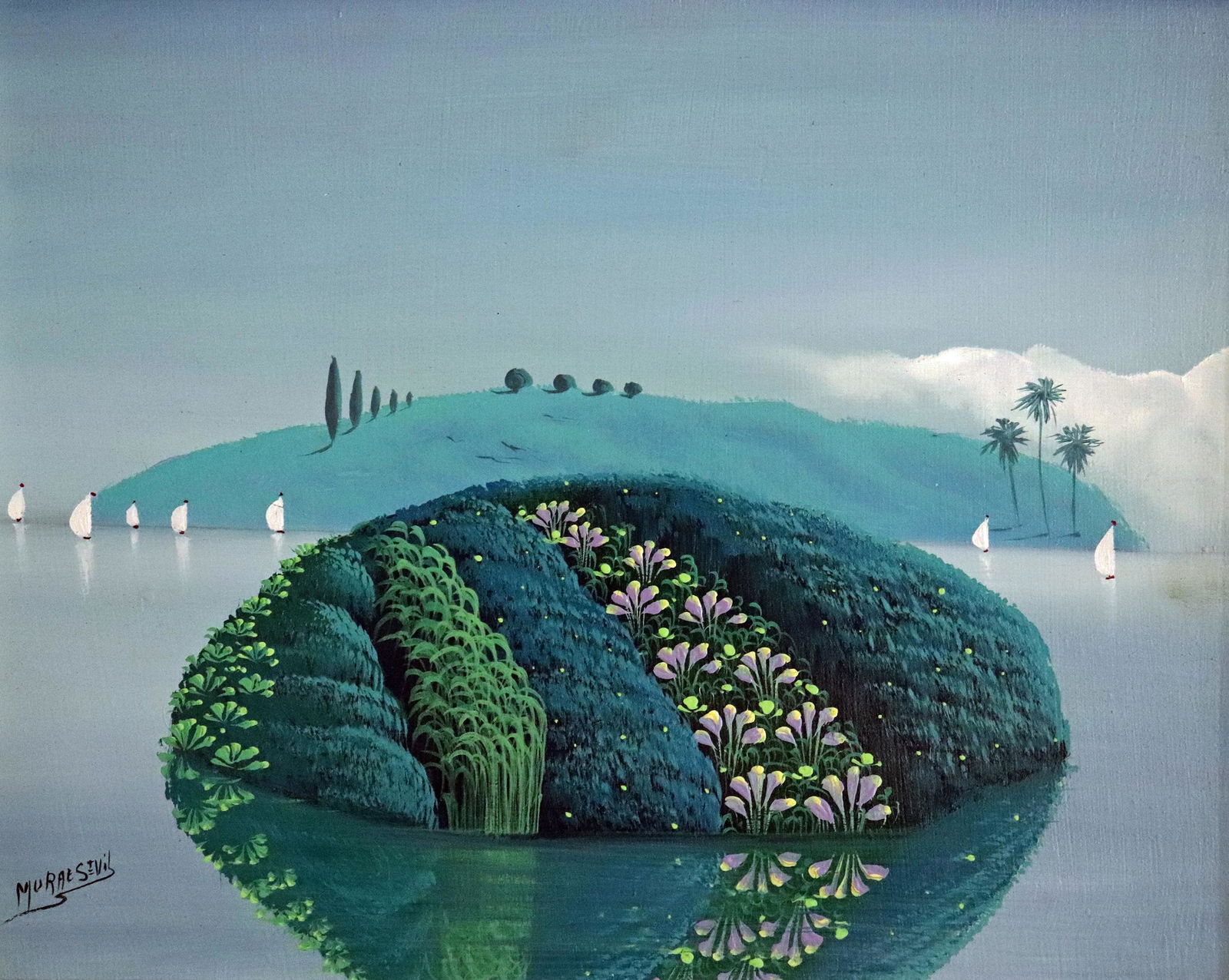 MURAT ST. VIL HAITIAN ISLAND PAINTING (1 of 4)