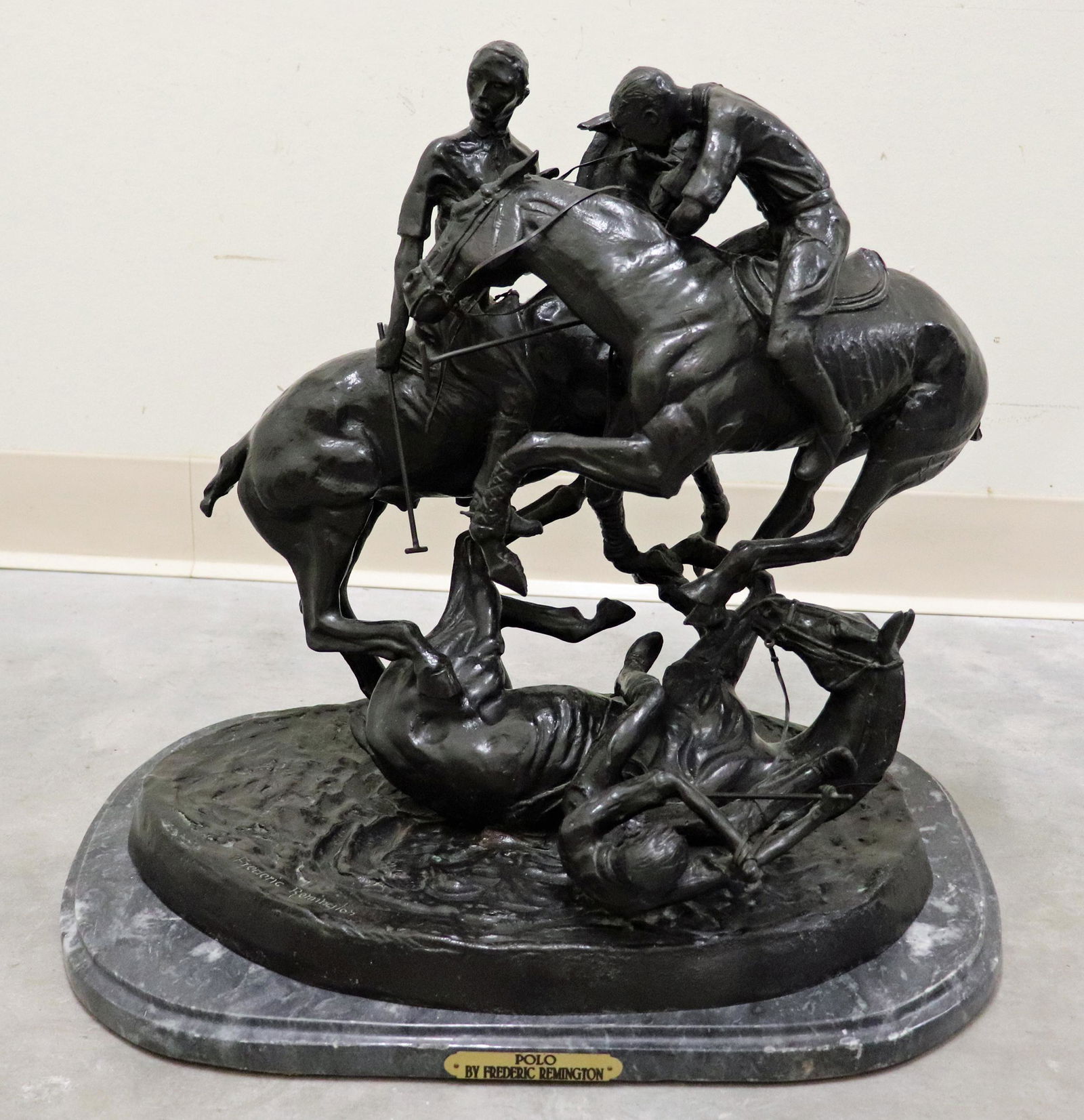 AFTER FREDERIC REMINGTON "POLO" BRONZE SCULPTURE (1 of 5)