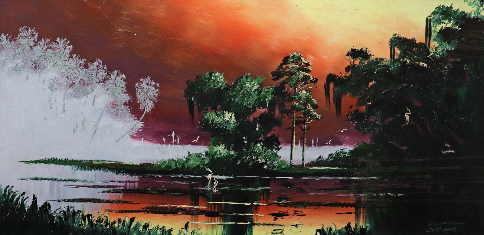 JOHN MAYNOR FLORIDA LANDSCAPE HIGHWAYMEN PAINTING (1 of 7)
