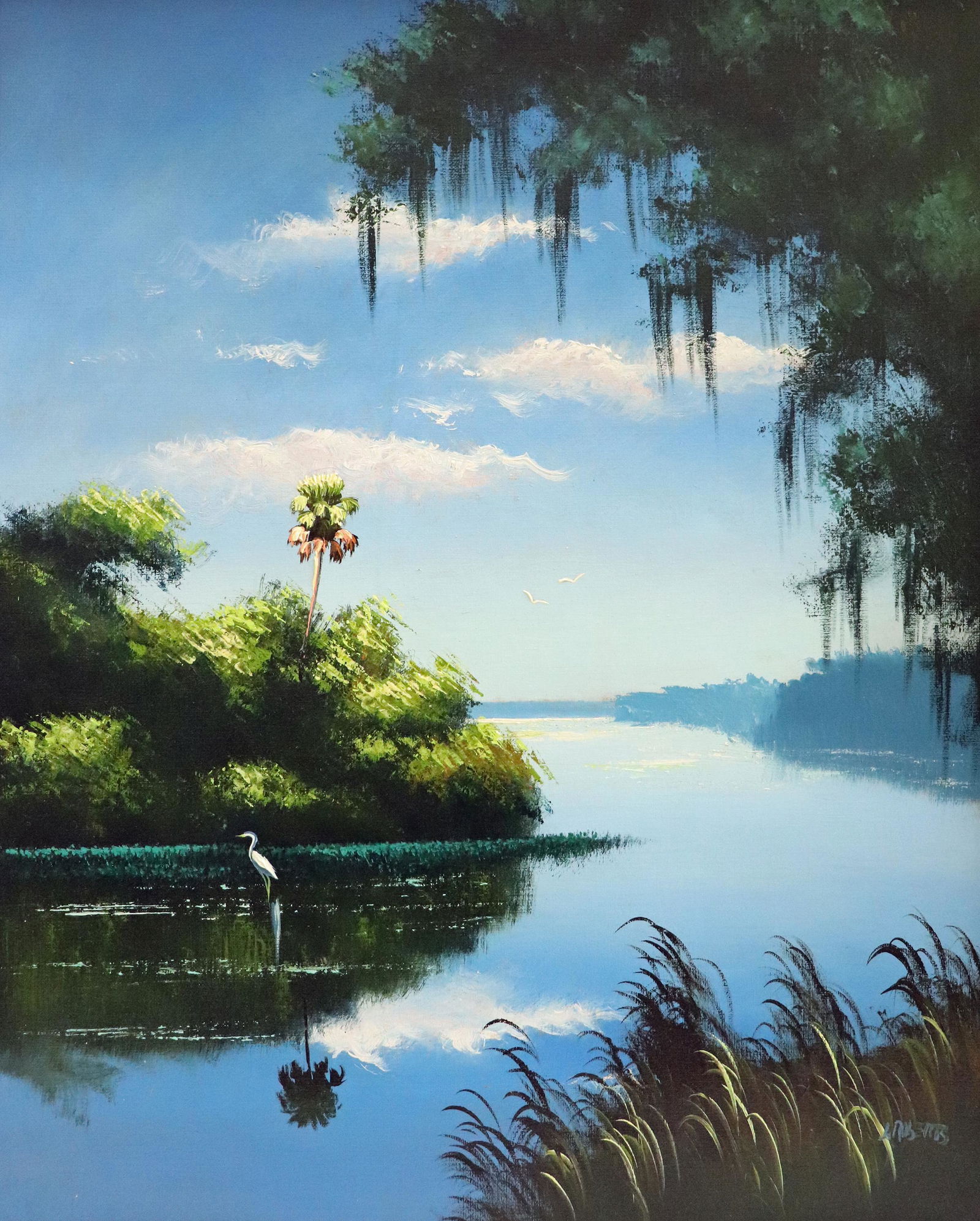 LIVINGSTON ROBERTS BLUE RIVER HIGHWAYMEN PAINTING (1 of 5)