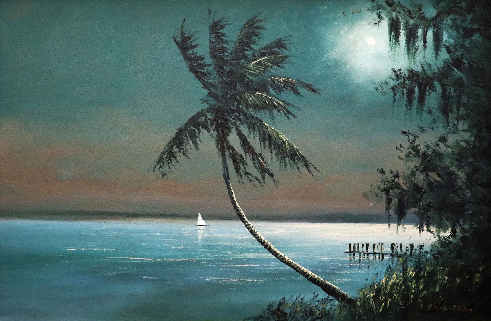 ROY MCLENDON NIGHT SAILING HIGHWAYMEN PAINTING (1 of 4)