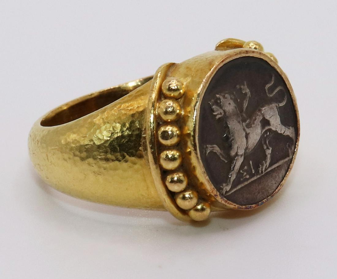 19K ELIZABETH LOCKE ANCIENT COIN RING (1 of 7)