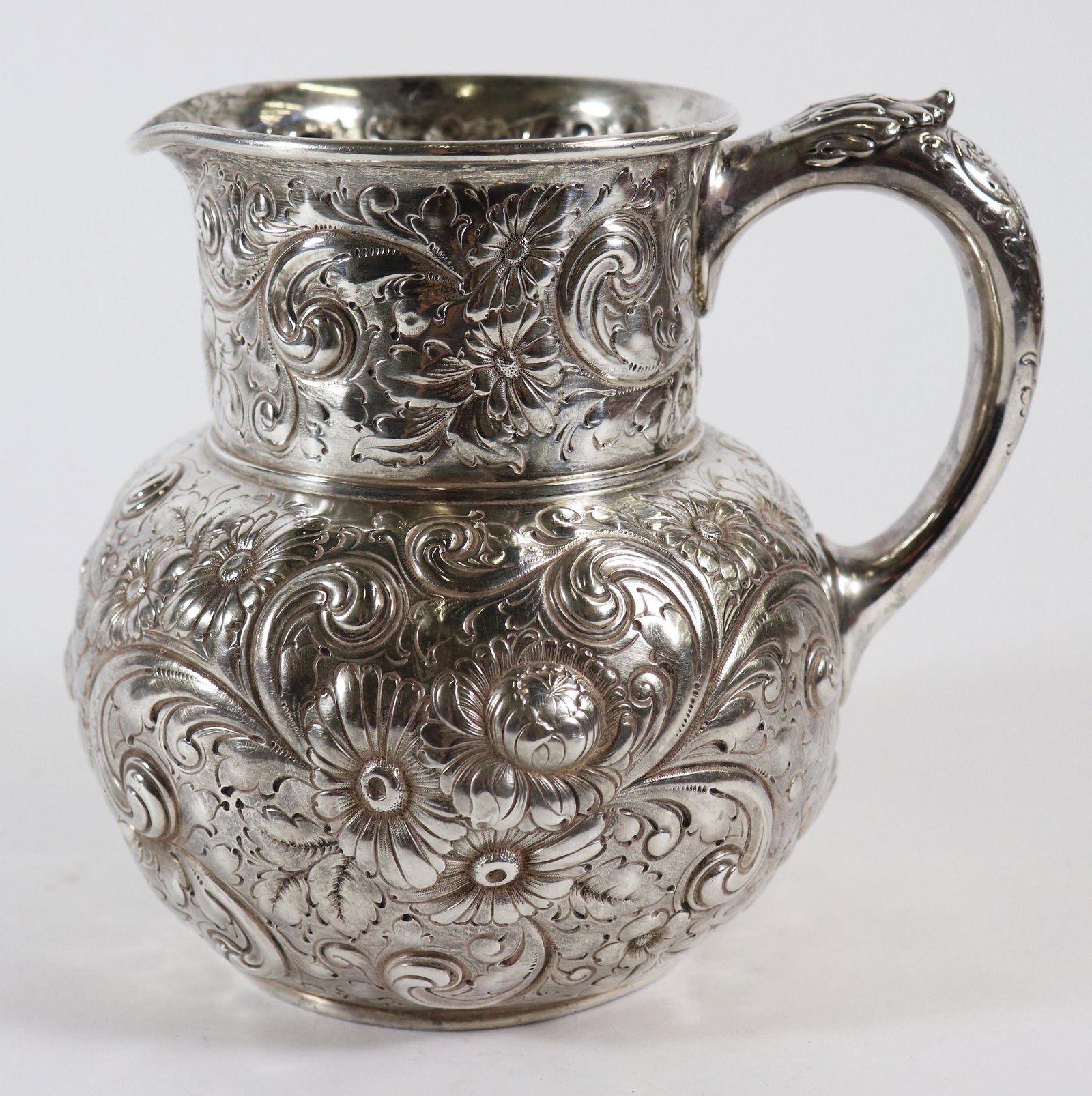 HOWARD & CO REPOUSSE STERLING PITCHER (1 of 4)