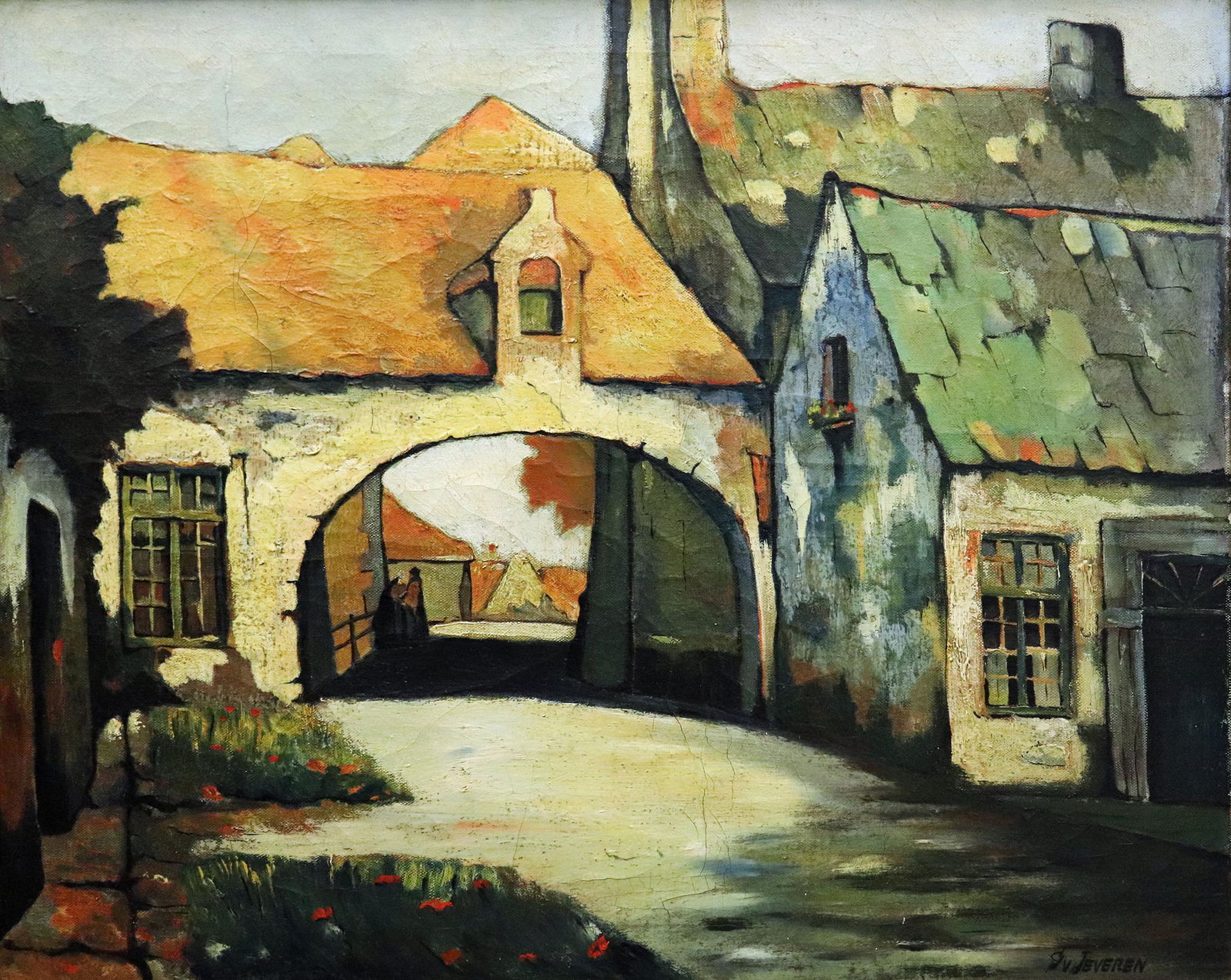 GERRIT VAN JEVEREN DUTCH VILLAGE PAINTING (1 of 5)