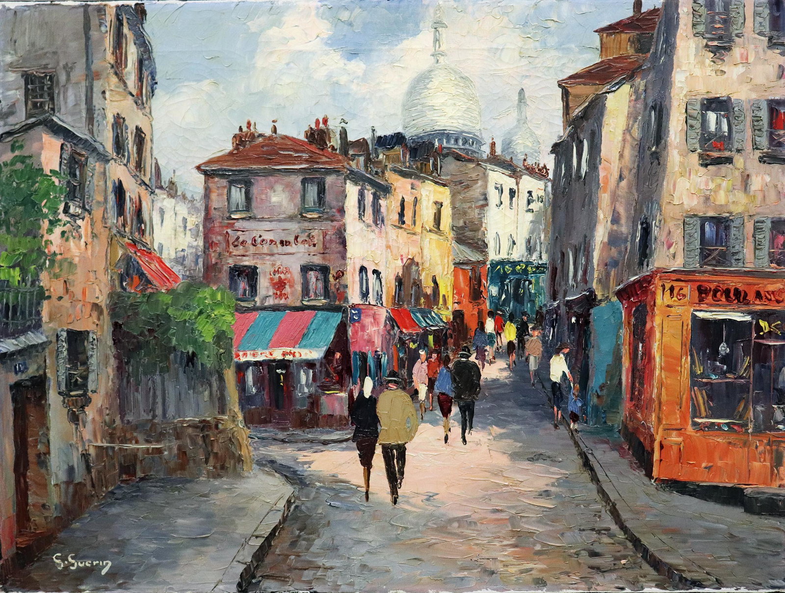 GEORGES GUERIN 1964 MONTMARTRE PAINTING (1 of 4)