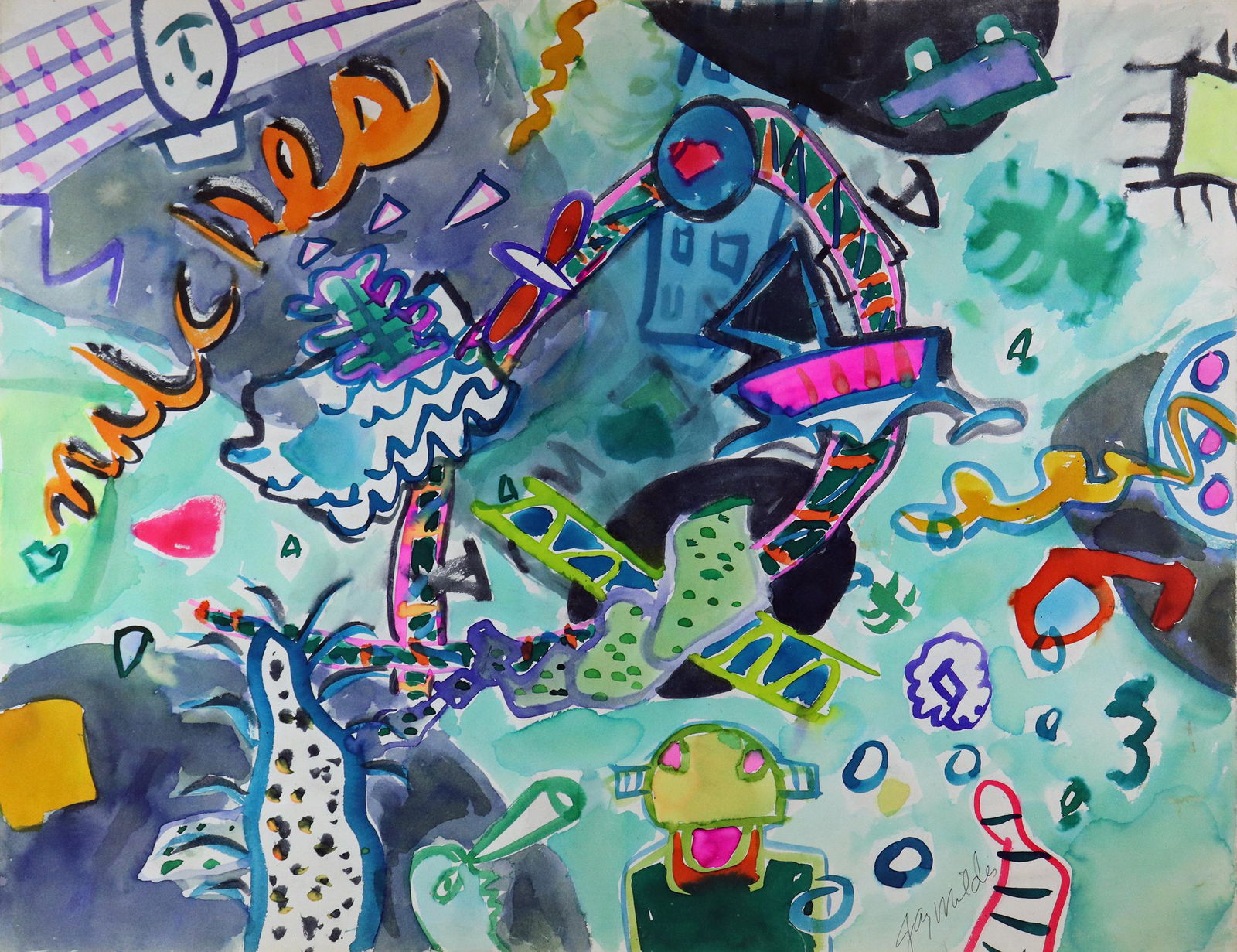 JAY MILDER 1977 "NEW ORLEANS" WATERCOLOR (1 of 6)