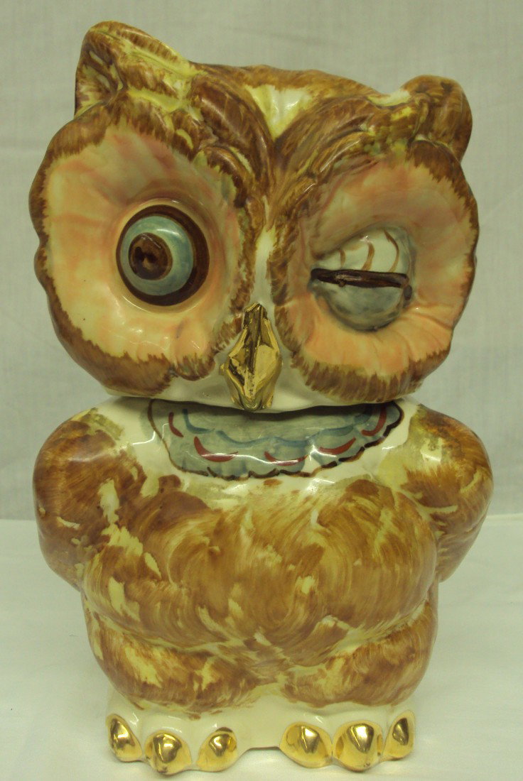 Shawnee Blinking Eye Owl Cookie Jar