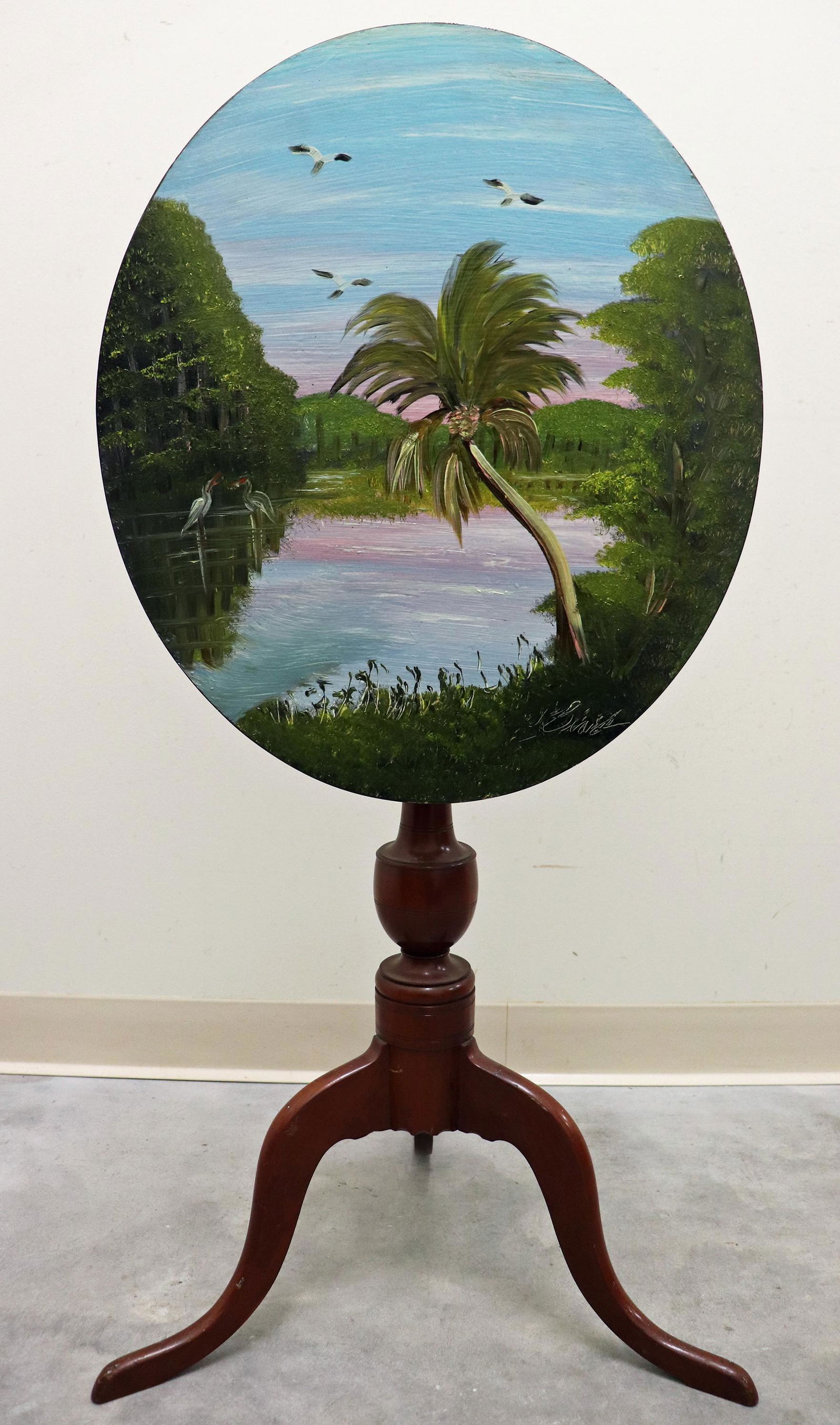 AL BLACK FLORIDA HIGHWAYMEN PAINTED TABLE (1 of 4)