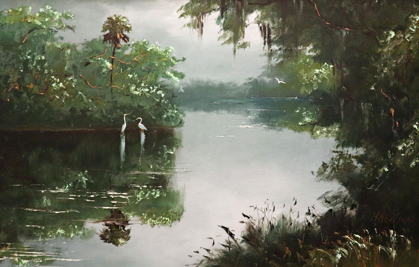 HAROLD NEWTON STORMY INLET HIGHWAYMEN PAINTING (1 of 5)