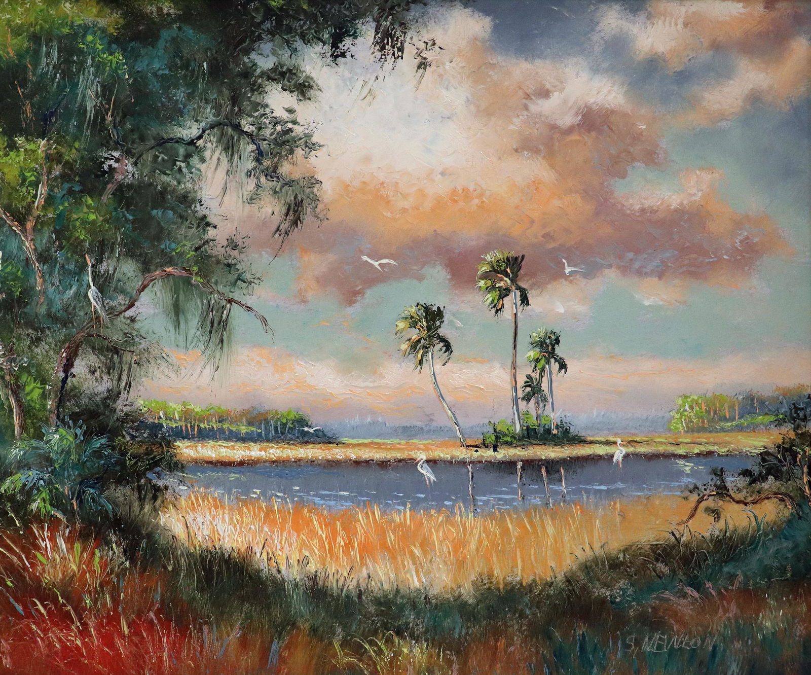 SAM NEWTON BACKWOODS PALMS HIGHWAYMEN PAINTING (1 of 5)