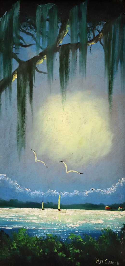 MARY ANN CARROLL MOONLIGHT SAILING HIGHWAYMEN PAINTING (1 of 5)