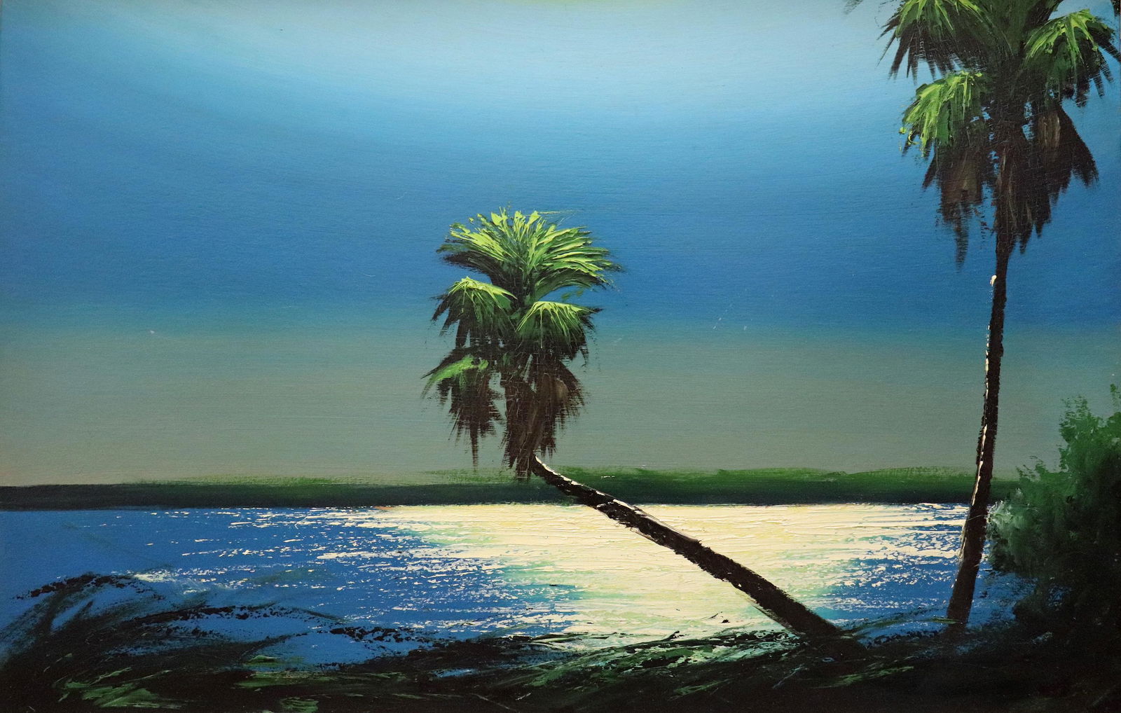 ALFRED HAIR RIVER PALMS HIGHWAYMEN PAINTING (1 of 5)