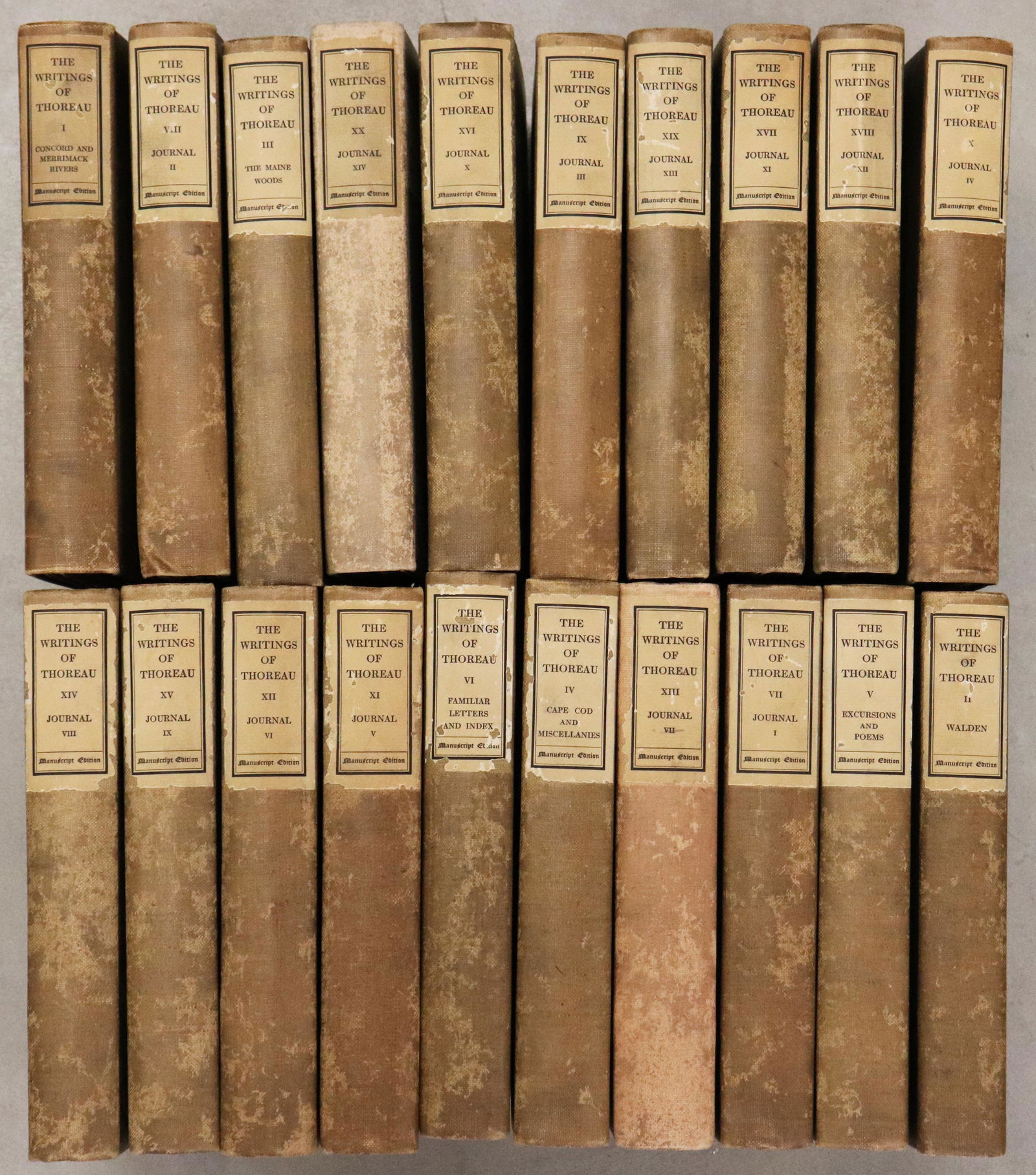 THE WRITINGS OF HENRY DAVID THOREAU MANUSCRIPT ED (1 of 5)