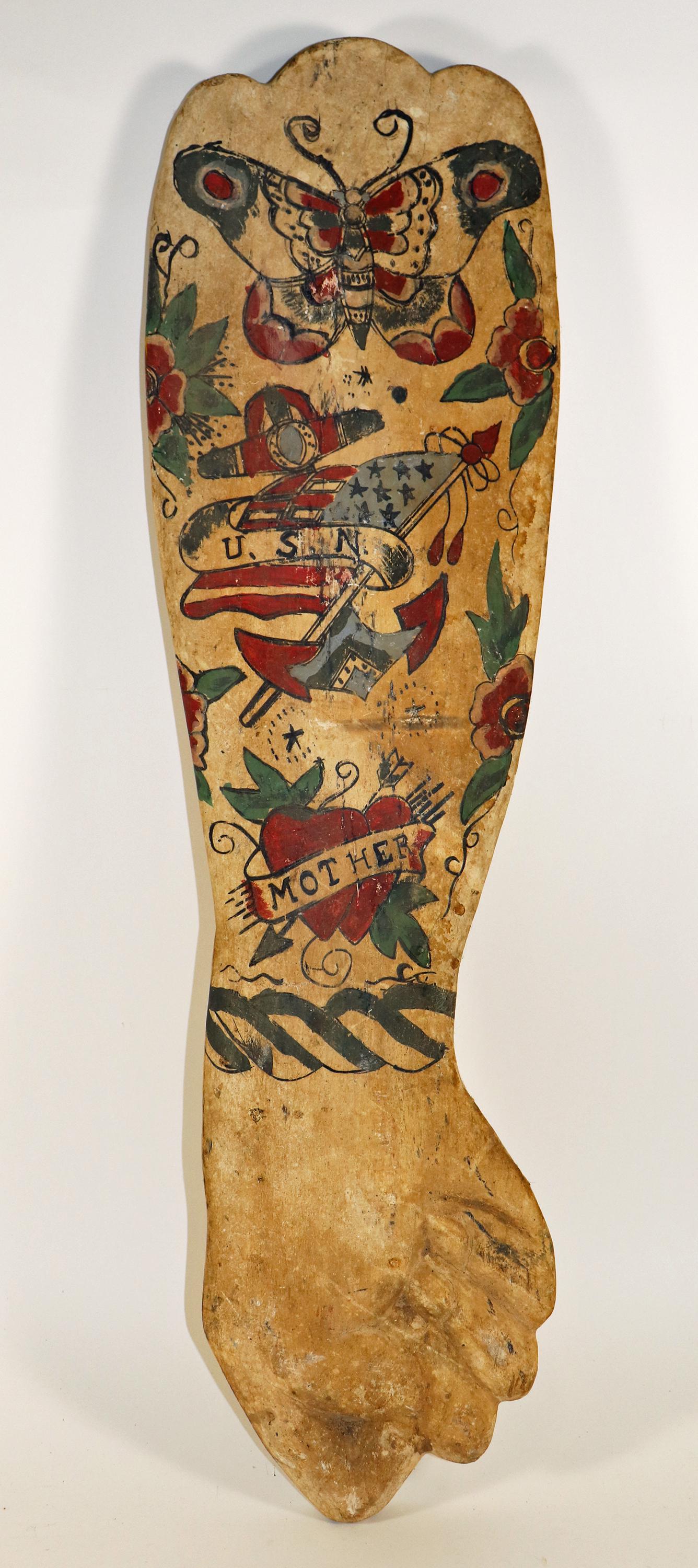 FOLK ART TATTOO ARM TRADE SIGN (1 of 5)