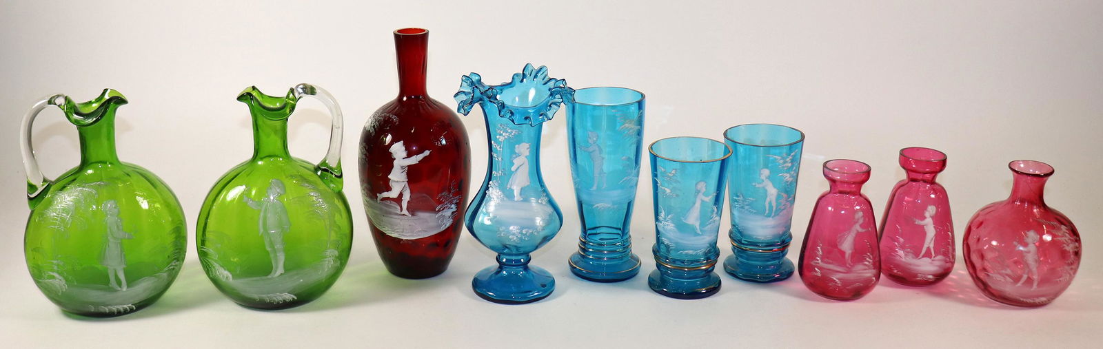 MARY GREGORY ANTIQUE GLASS COLLECTION (1 of 5)