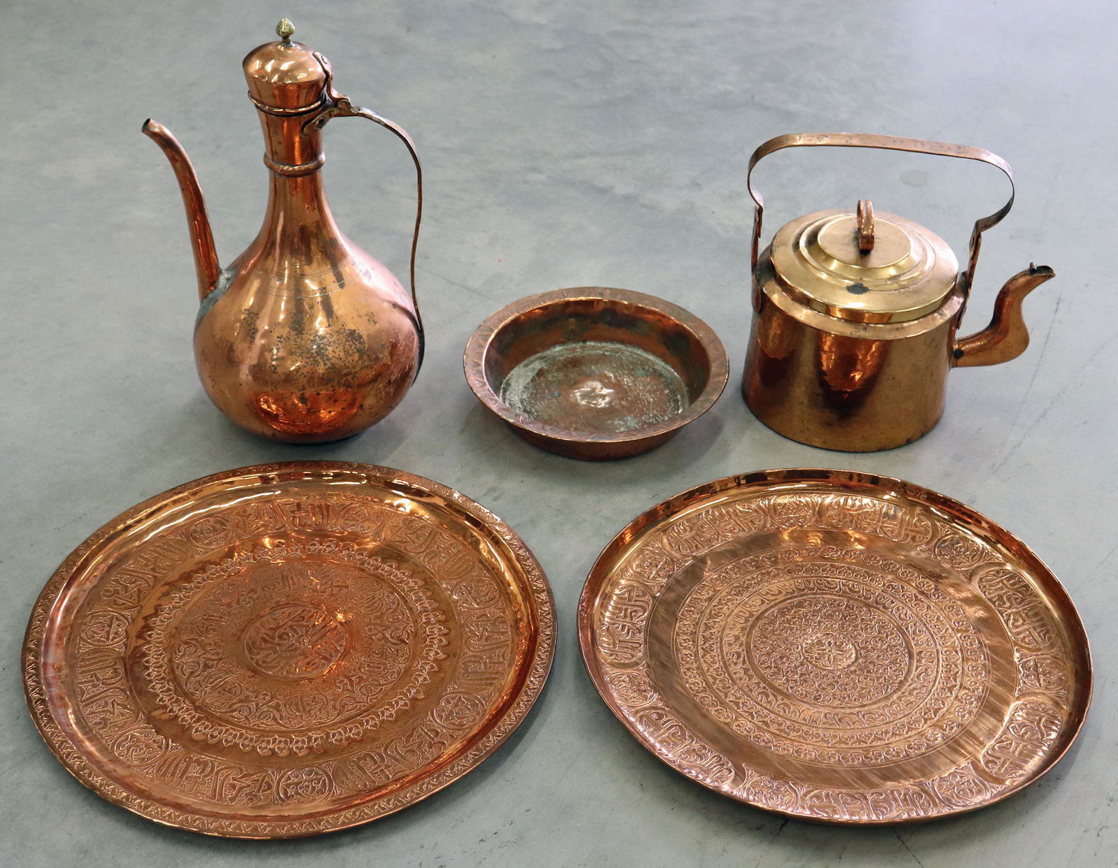 5 PIECE VINTAGE COPPER COLLECTION (1 of 2)
