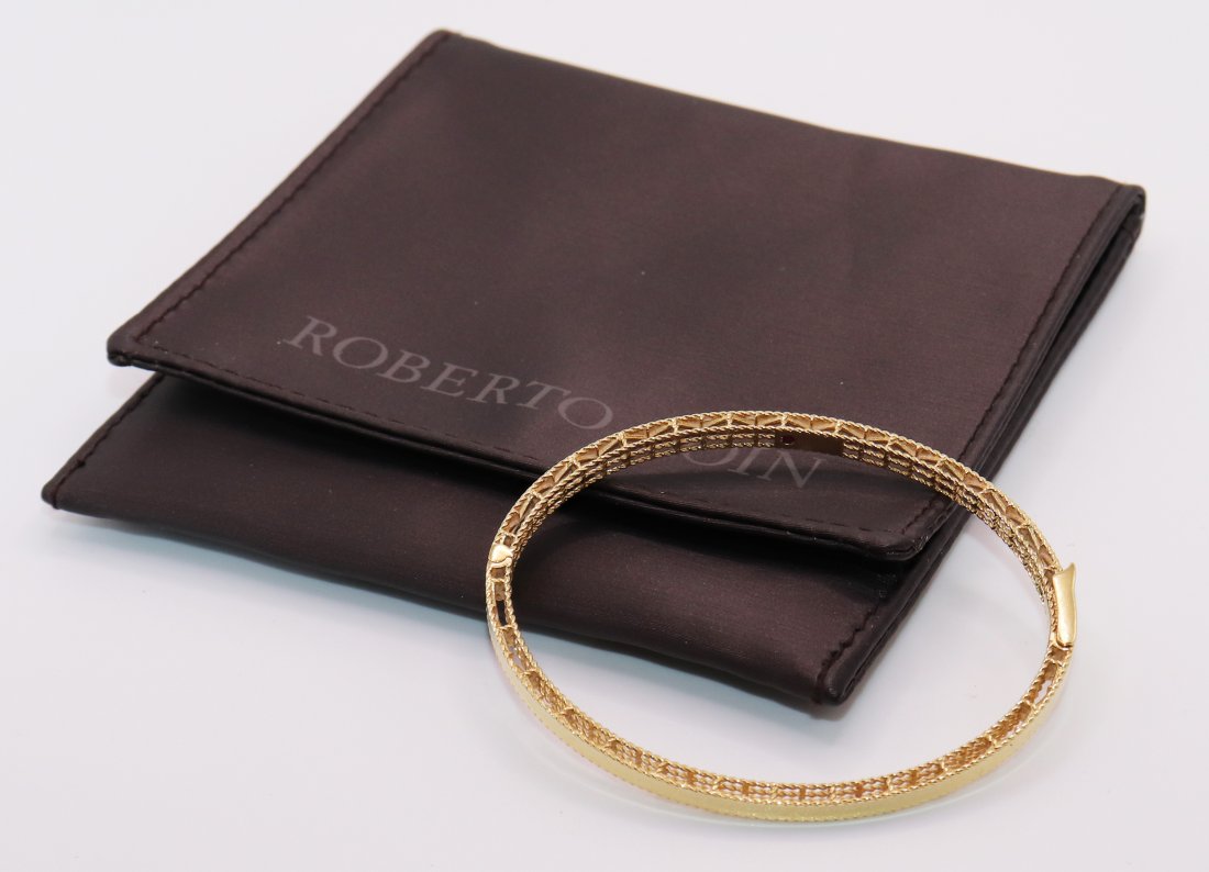 18K ROBERTO COIN SYMPHONY PRINCESS BANGLE BRACELET (1 of 5)