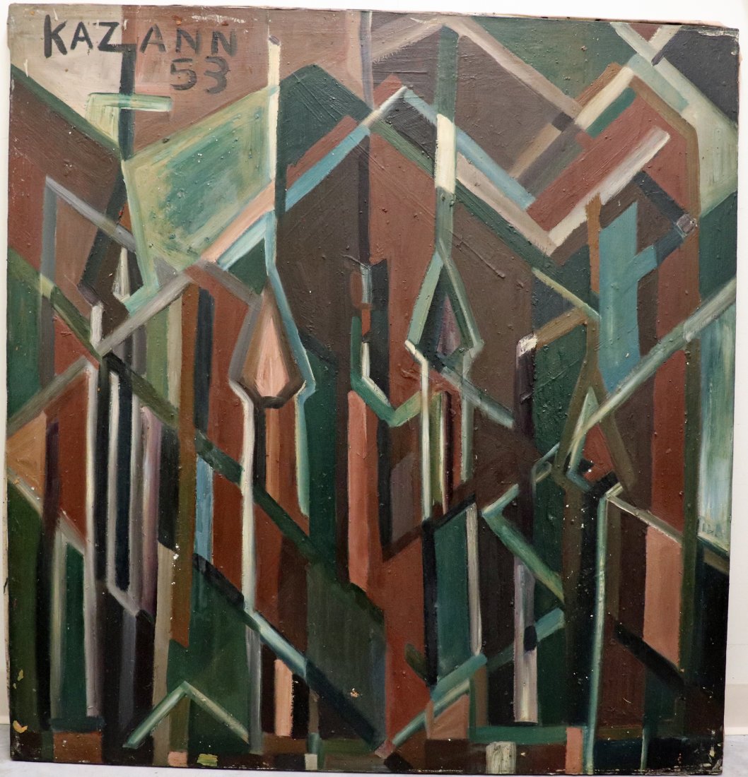 1953 JOHN KAZANN ABSTRACT PAINTING (1 of 7)