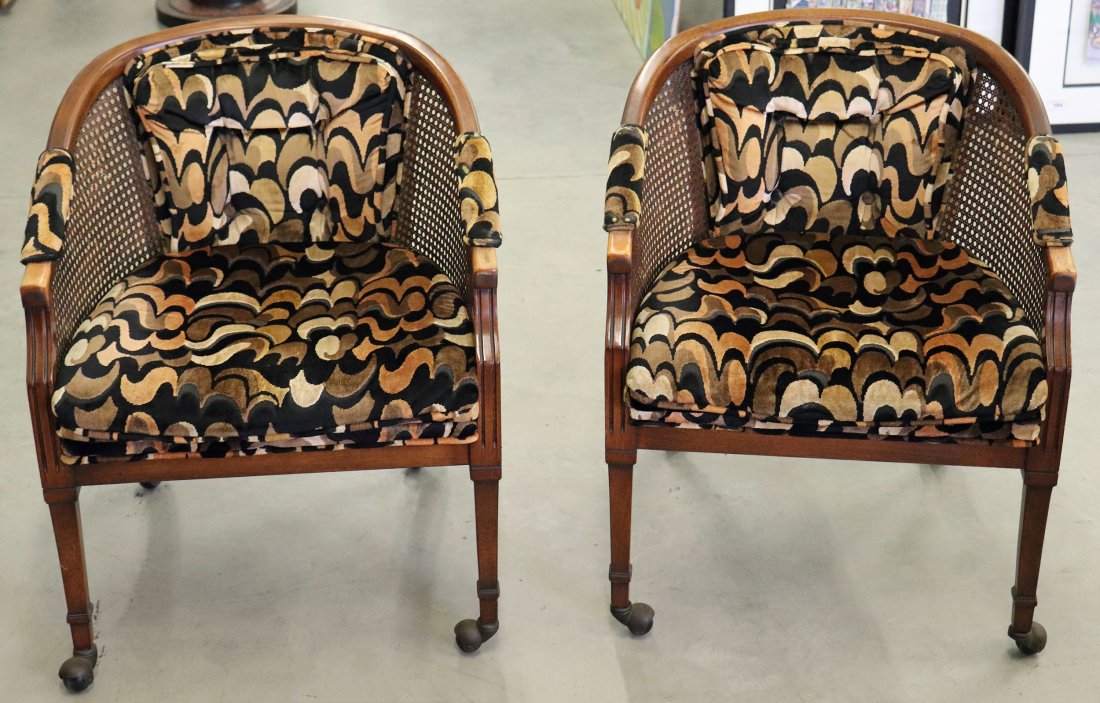 (2) MID CENTURY GEOMETRIC ARM CHAIRS (1 of 2)