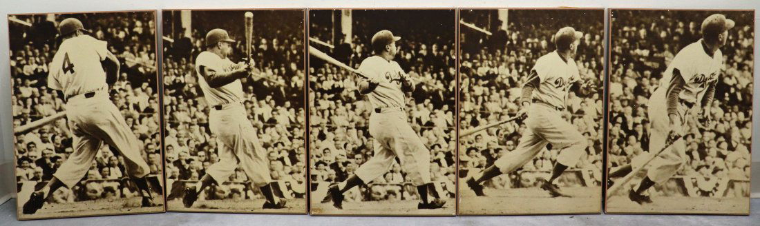(5) DUKE SNIDER BASEBALL PHOTO PANELS FROM DODGERTOWN VERO (1 of 4)