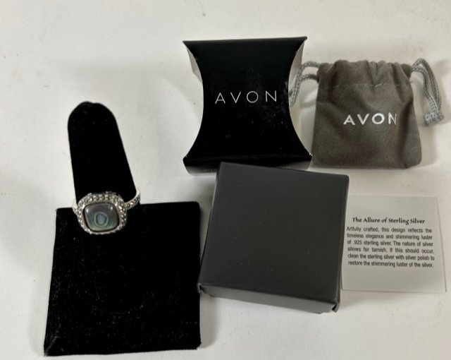 100 STERLING SILVER ABALONE RINGS NEW IN BOX - SIZE 7 (1 of 4)