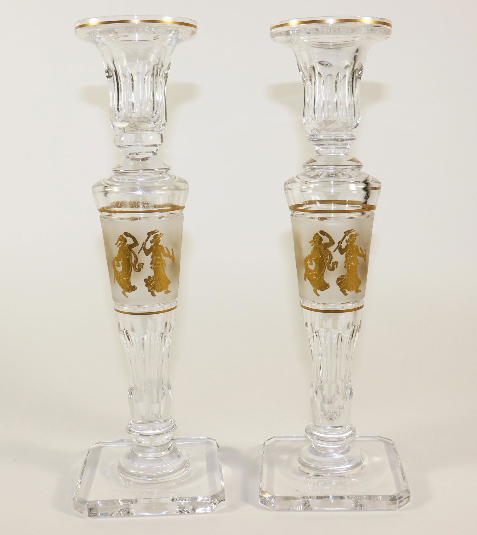 (2) VAL ST LAMBERT DANSE DE FLORE CANDLESTICKS (1 of 3)