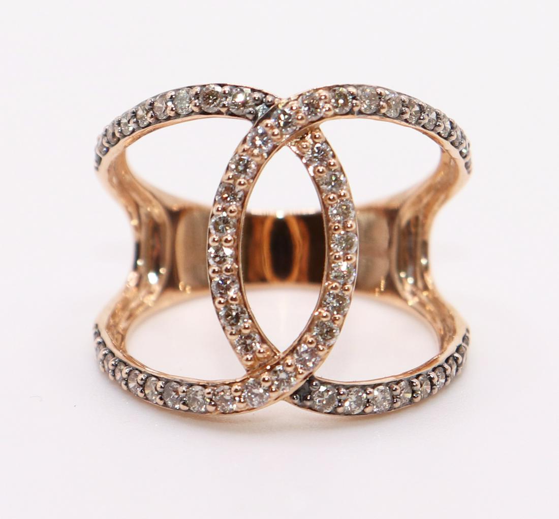 LEVIAN 14K ROSE GOLD DIAMOND RING (1 of 4)