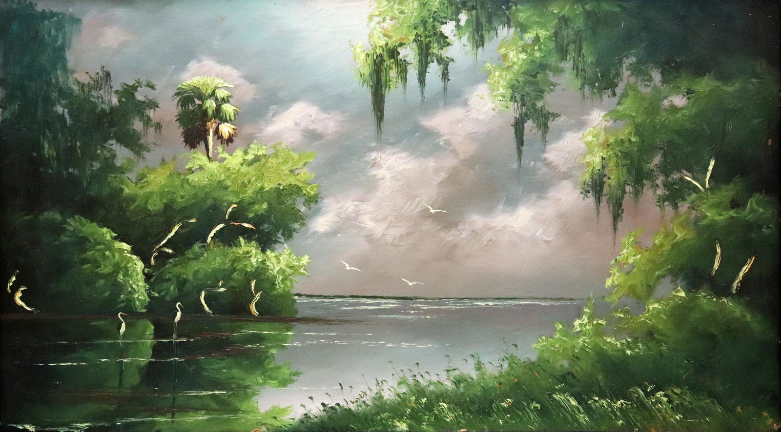 JOHNNY DANIELS NIGHT RIVER HIGHWAYMEN PAINTING (1 of 6)