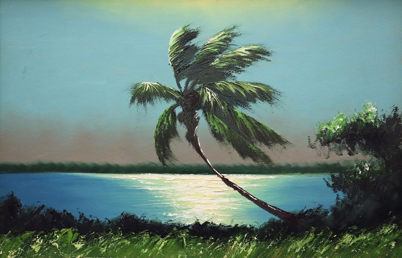 ALFRED HAIR NIGHT PALM HIGHWAYMEN PAINTING (1 of 4)