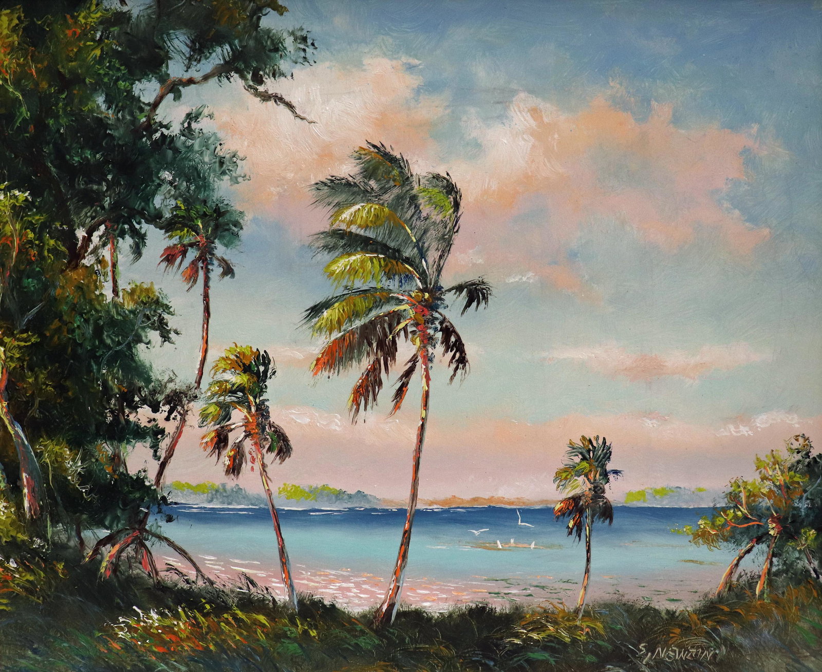 SAM NEWTON RIVER PALMS HIGHWAYMEN PAINTING (1 of 5)