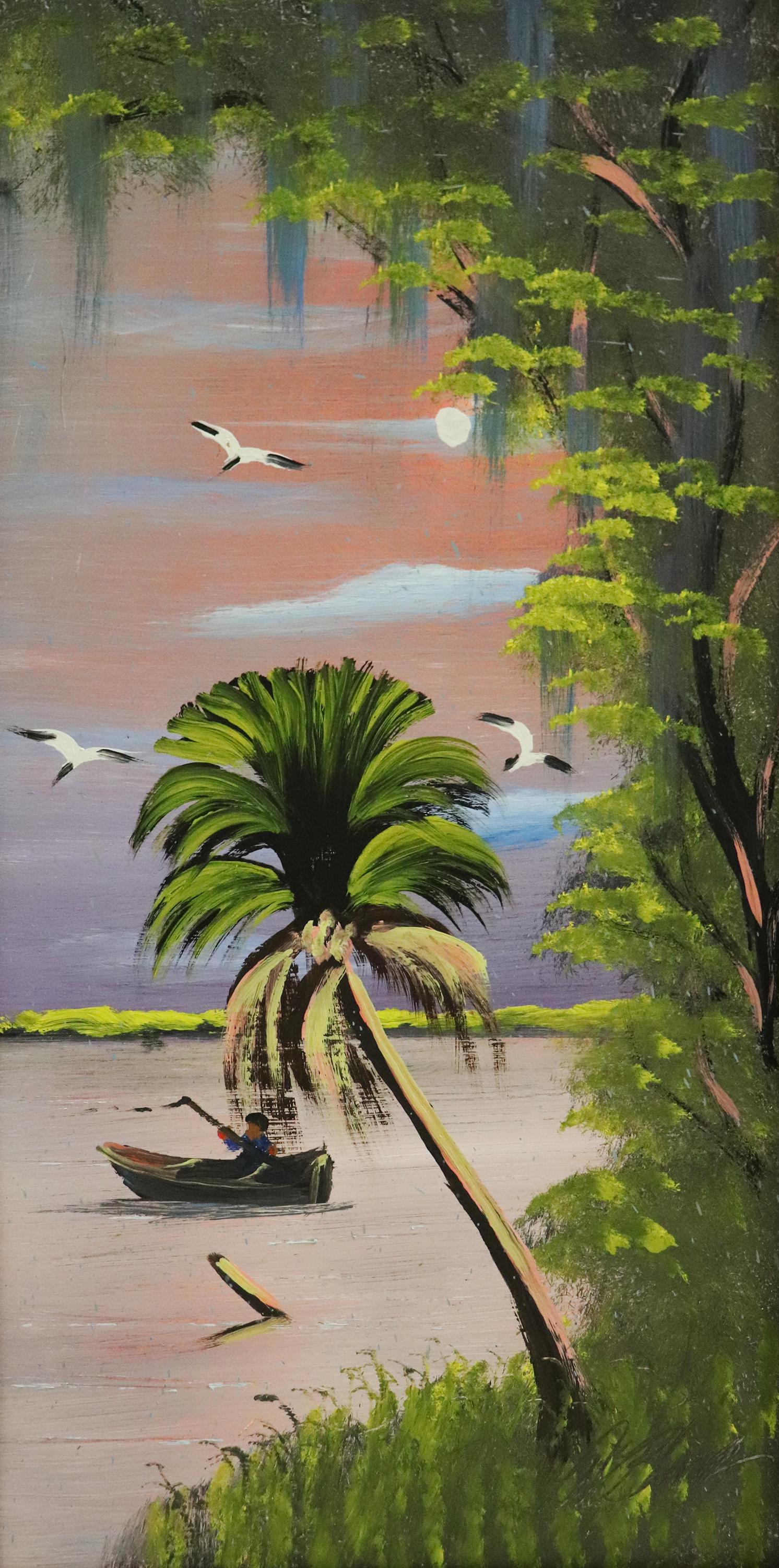 AL BLACK RIVER FISHING HIGHWAYMEN PAINTING (1 of 4)