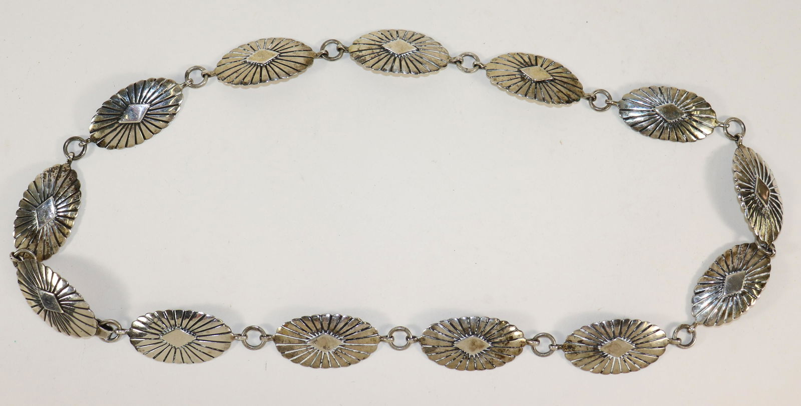 VINTAGE LADIES STERLING SILVER CONCHO BELT (1 of 4)