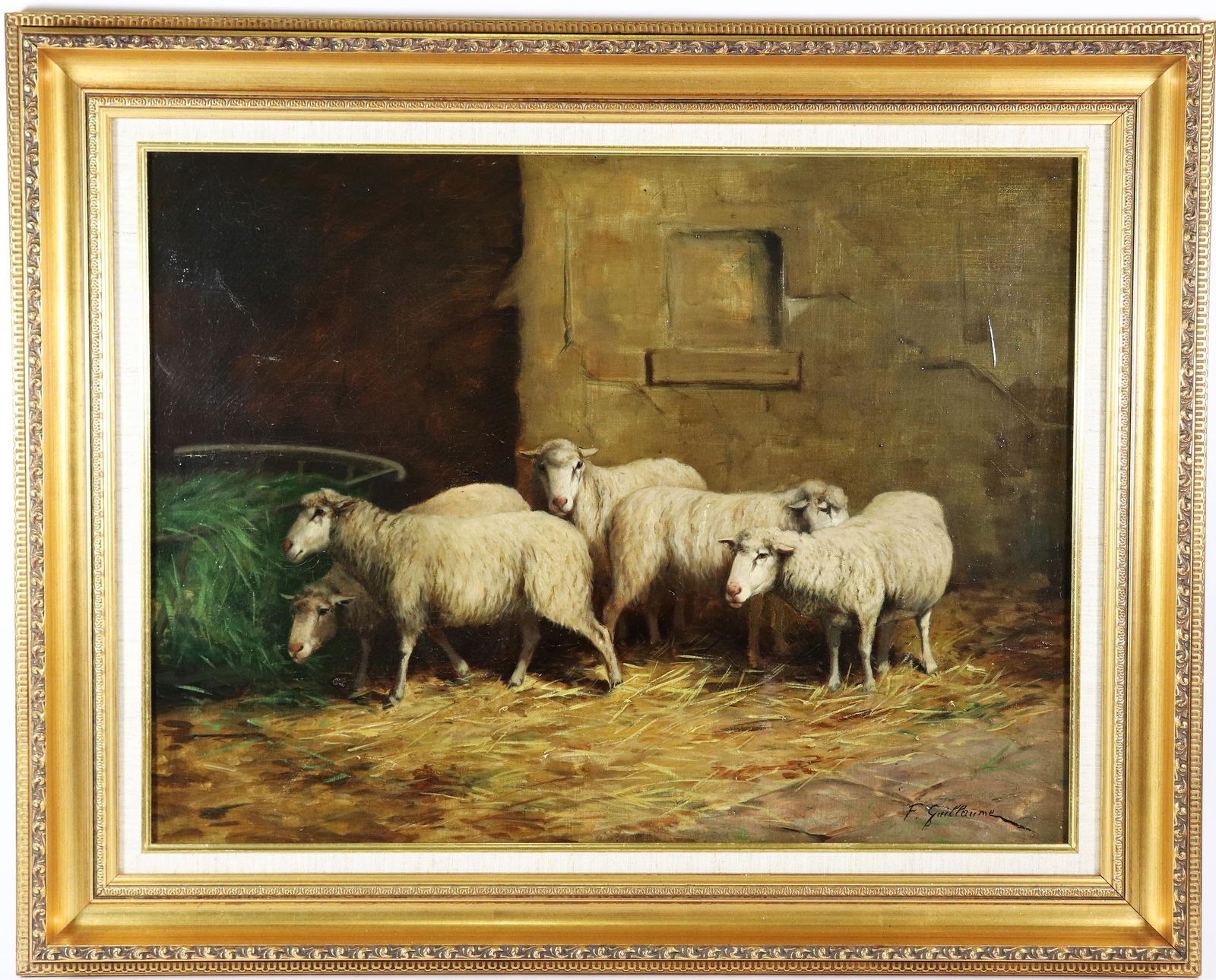 19TH CENTURY SHEEP PAINTING - F. GUILLAUME (1 of 4)