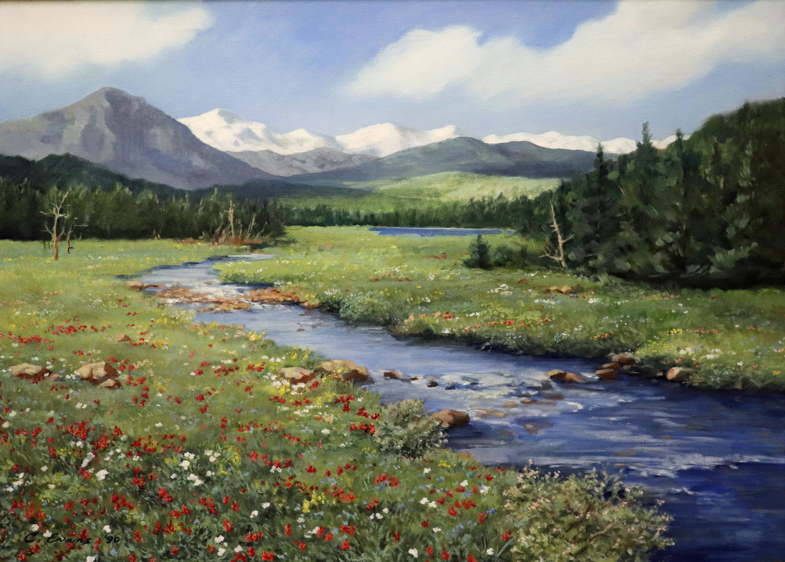 CLAIRE EVANS "SPRING MEADOW" COLORADO PAINTING (1 of 4)