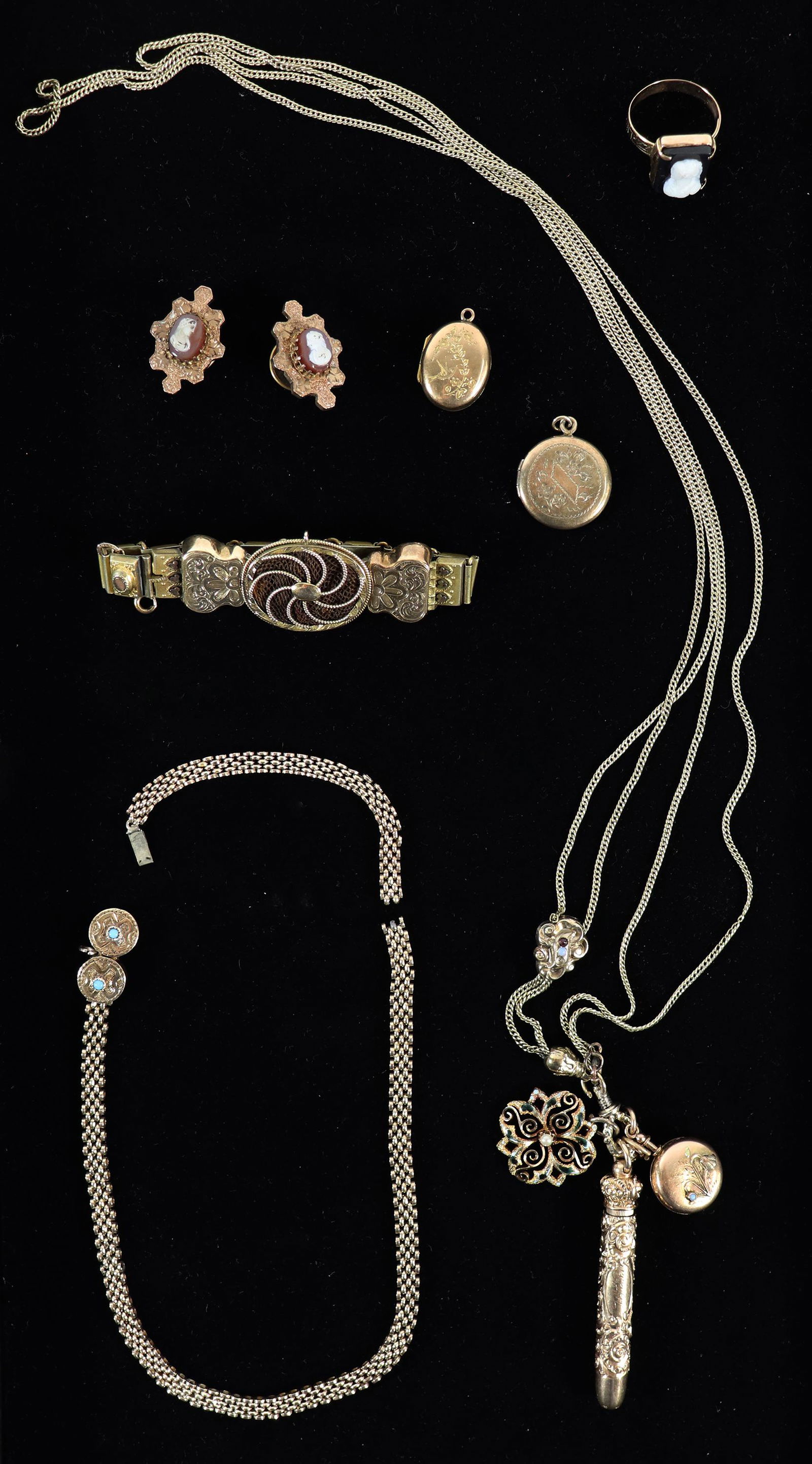 VICTORIAN GOLD & GOLD FILLED JEWELRY COLLECTION (1 of 3)