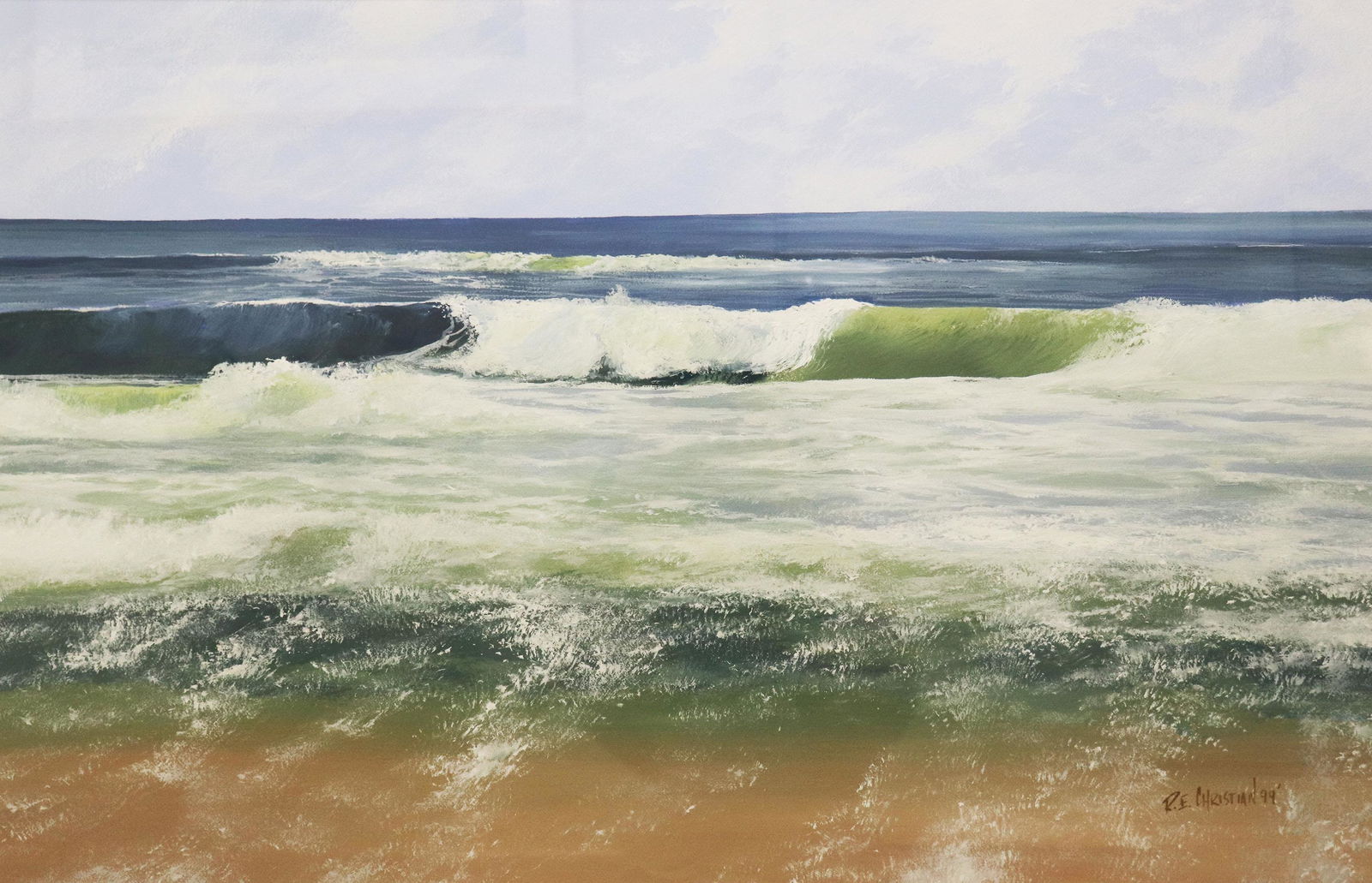 RICHARD E. CHRISTIAN OCEAN PAINTING (1 of 3)