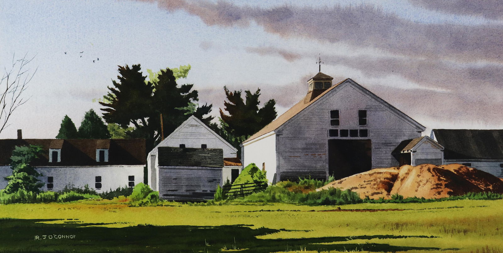 ROBERT O'CONNOR FARMHOUSE WATERCOLOR (1 of 3)